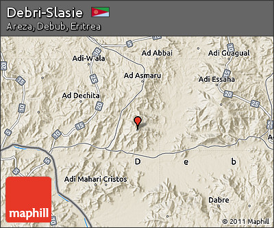 Shaded Relief Map of Debri-Slasie