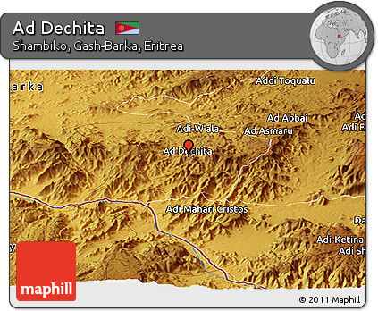 Physical Panoramic Map of Ad Dechita