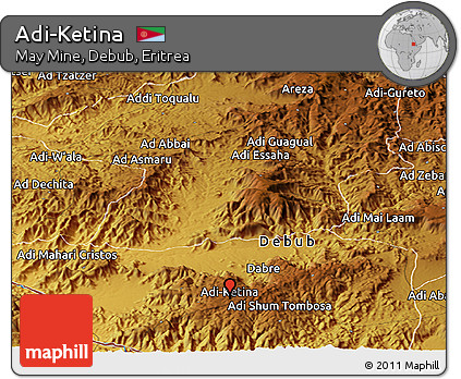 Physical Panoramic Map of Adi-Ketina