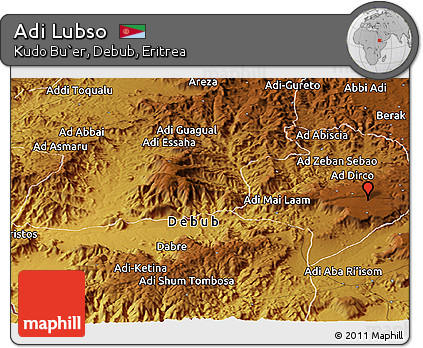 Physical Panoramic Map of Adi Lubso