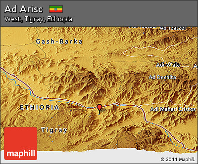 Physical Panoramic Map of Ad Arisc