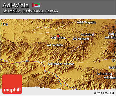 Physical Panoramic Map of Adi-W'ala
