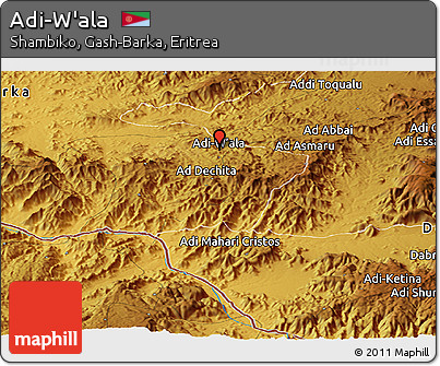 Physical Panoramic Map of Adi-W'ala