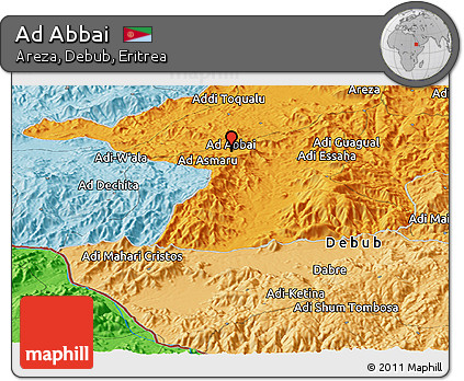 Political Panoramic Map of Ad Abbai