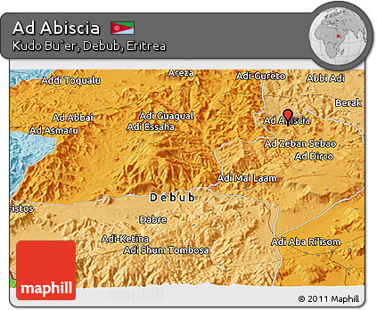 Political Panoramic Map of Ad Abiscia