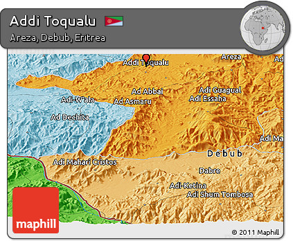 Political Panoramic Map of Addi Toqualu
