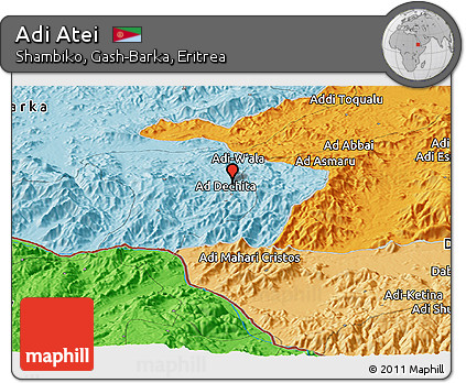 Political Panoramic Map of Adi Atei