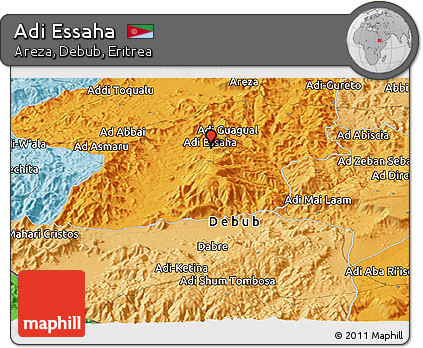 Political Panoramic Map of Adi Essaha