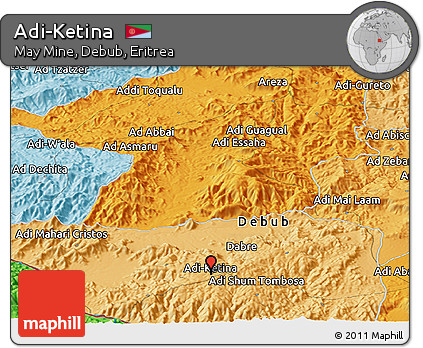 Political Panoramic Map of Adi-Ketina