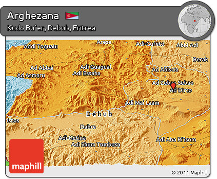 Political Panoramic Map of Arghezana