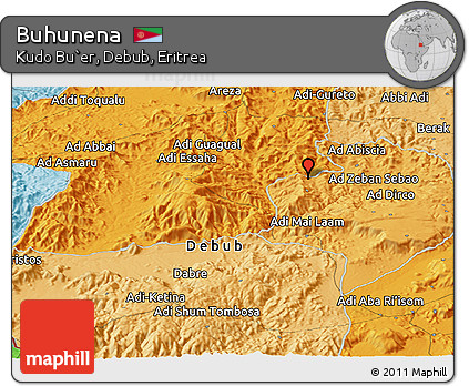 Political Panoramic Map of Buhunena