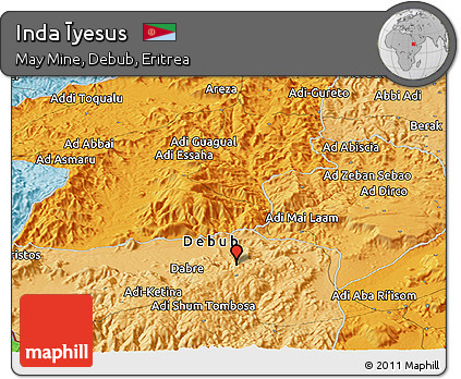 Political Panoramic Map of Inda Īyesus