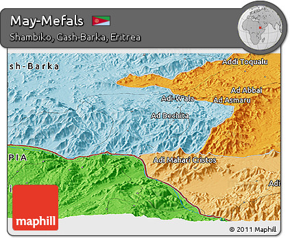 Political Panoramic Map of May-Mefals