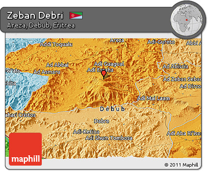 Political Panoramic Map of Zeban Debri