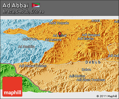 Political Panoramic Map of Ad Abbai