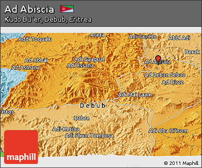 Political Panoramic Map of Ad Abiscia
