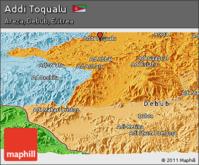 Political Panoramic Map of Addi Toqualu