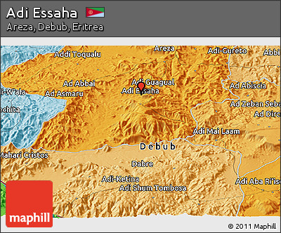 Political Panoramic Map of Adi Essaha