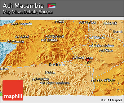 Political Panoramic Map of Adi Macambia