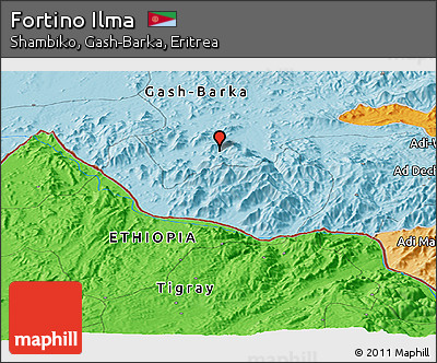 Political Panoramic Map of Fortino Ilma