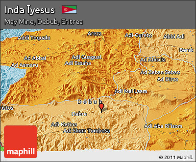 Political Panoramic Map of Inda Īyesus
