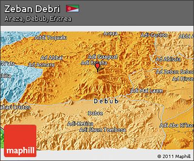 Political Panoramic Map of Zeban Debri