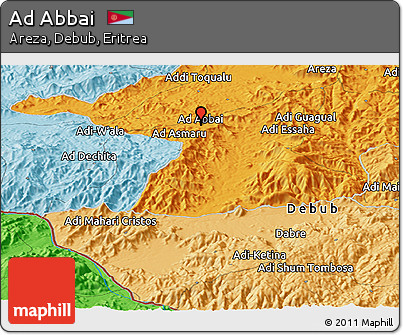 Political Panoramic Map of Ad Abbai