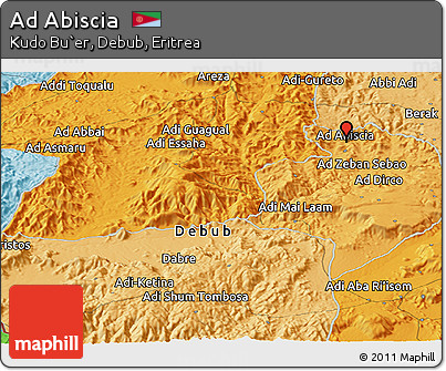Political Panoramic Map of Ad Abiscia