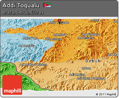 Political Panoramic Map of Addi Toqualu