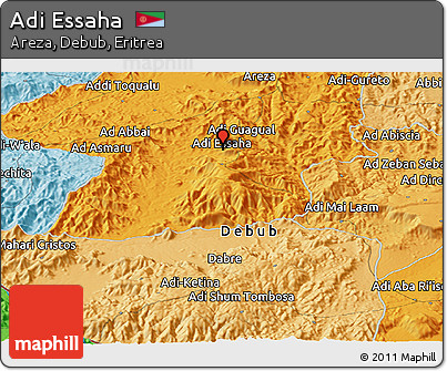 Political Panoramic Map of Adi Essaha