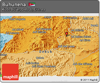 Political Panoramic Map of Buhunena