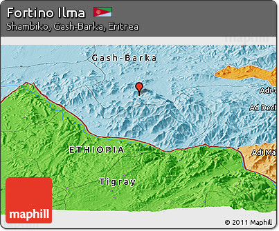 Political Panoramic Map of Fortino Ilma