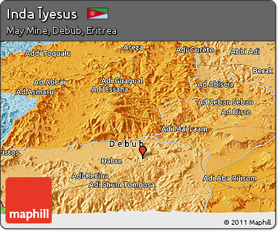 Political Panoramic Map of Inda Īyesus