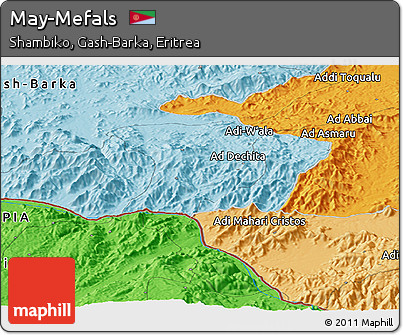 Political Panoramic Map of May-Mefals