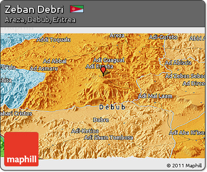 Political Panoramic Map of Zeban Debri