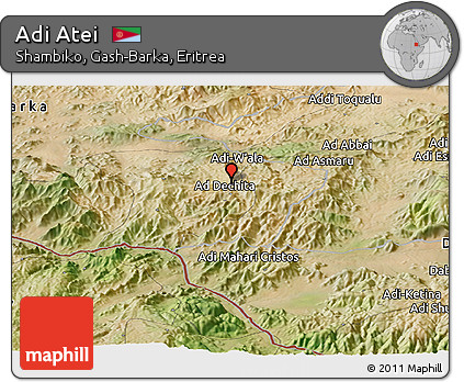 Satellite Panoramic Map of Adi Atei