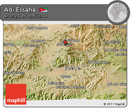 Satellite Panoramic Map of Adi Essaha