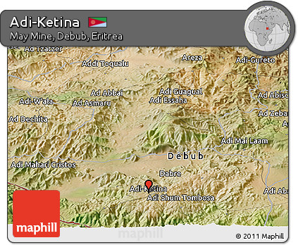 Satellite Panoramic Map of Adi-Ketina
