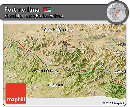 Satellite Panoramic Map of Fortino Ilma