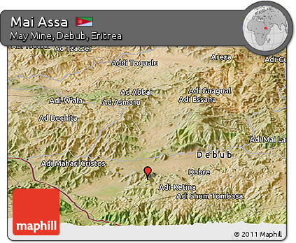 Satellite Panoramic Map of Mai Assa