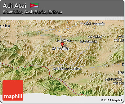 Satellite Panoramic Map of Adi Atei