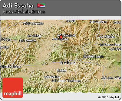 Satellite Panoramic Map of Adi Essaha
