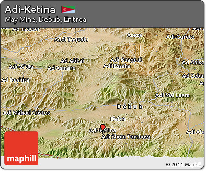 Satellite Panoramic Map of Adi-Ketina