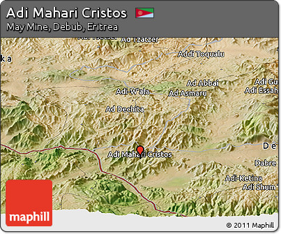 Satellite Panoramic Map of Adi Mahari Cristos