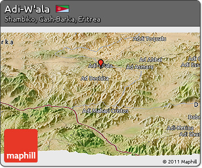 Satellite Panoramic Map of Adi-W'ala