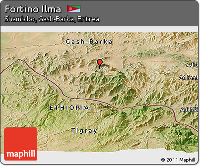 Satellite Panoramic Map of Fortino Ilma