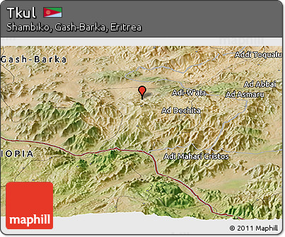 Satellite Panoramic Map of Tkul