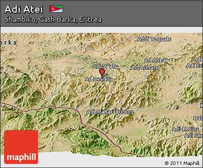 Satellite Panoramic Map of Adi Atei