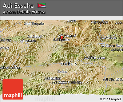 Satellite Panoramic Map of Adi Essaha