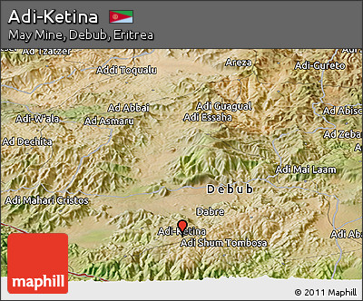 Satellite Panoramic Map of Adi-Ketina